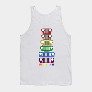 Jeep Grills Rainbow Logo Tank Top